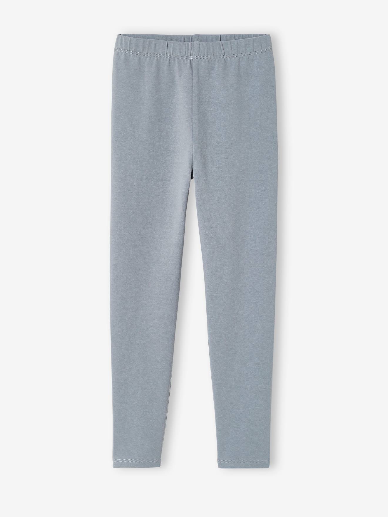 Conjunto de 2 leggings sortidas para meninas, tamanho médio com estampa azul.