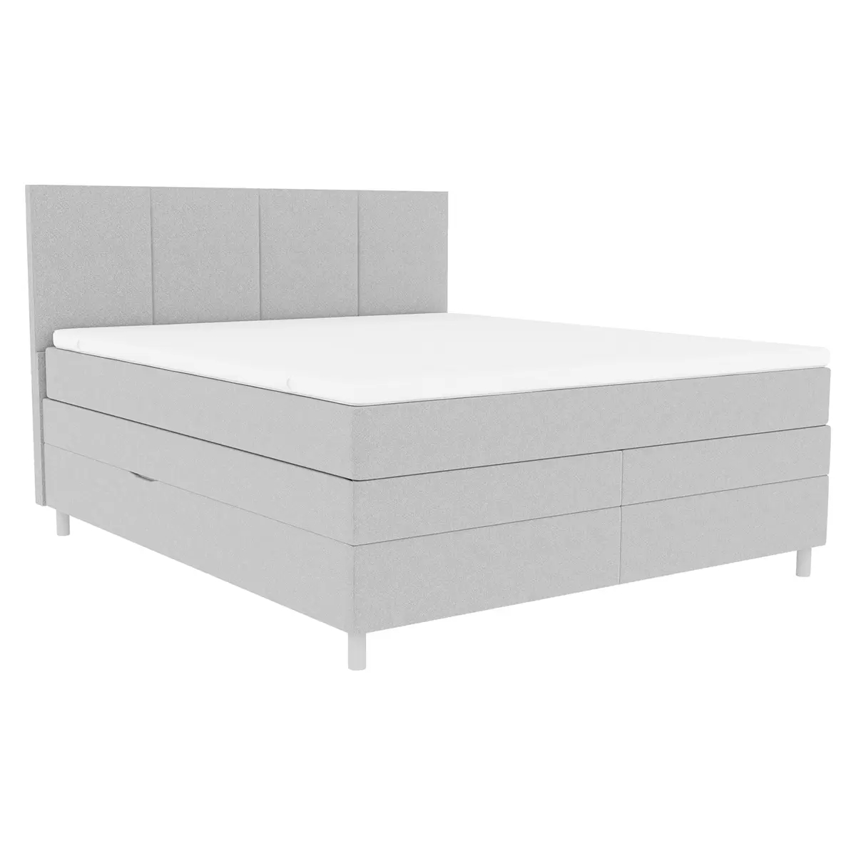 Boxspringbett Messina 140x200 Hellgrau
