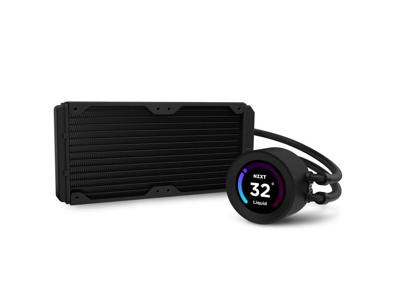 NZXT Wasserkühlung Kraken Elite RGB 240 Schwarz Wasserkühler für Intel und AMD Prozessorsockel mit LCD-Display und leuchtenden, leisen RGB-Lüftern
