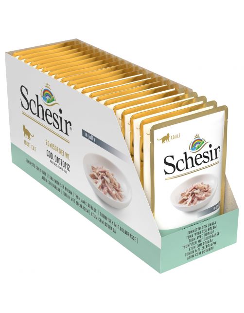 Schesir Cat Maaltijdzakjes Adult In Gelei 85 g - Kattenvoer