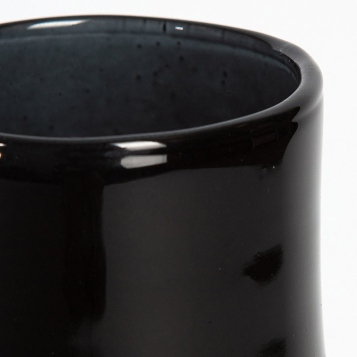Vase décoratif en verre recyclé Noctis noir 10L - l.27 x H.42 x Ø27 cm