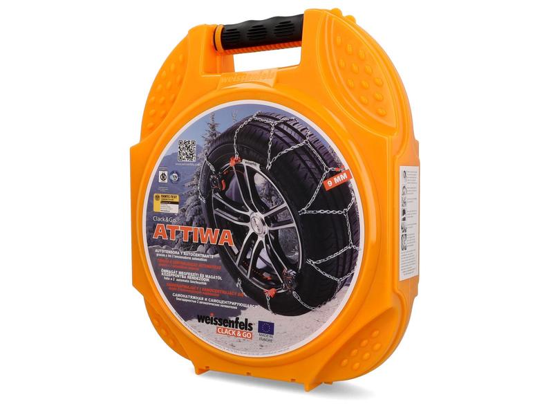 Weissenfels Stahlschneekette Attiwa Clack & Go 13 Schneekette mit zwei automatischen Spannungsvorrichtungen
