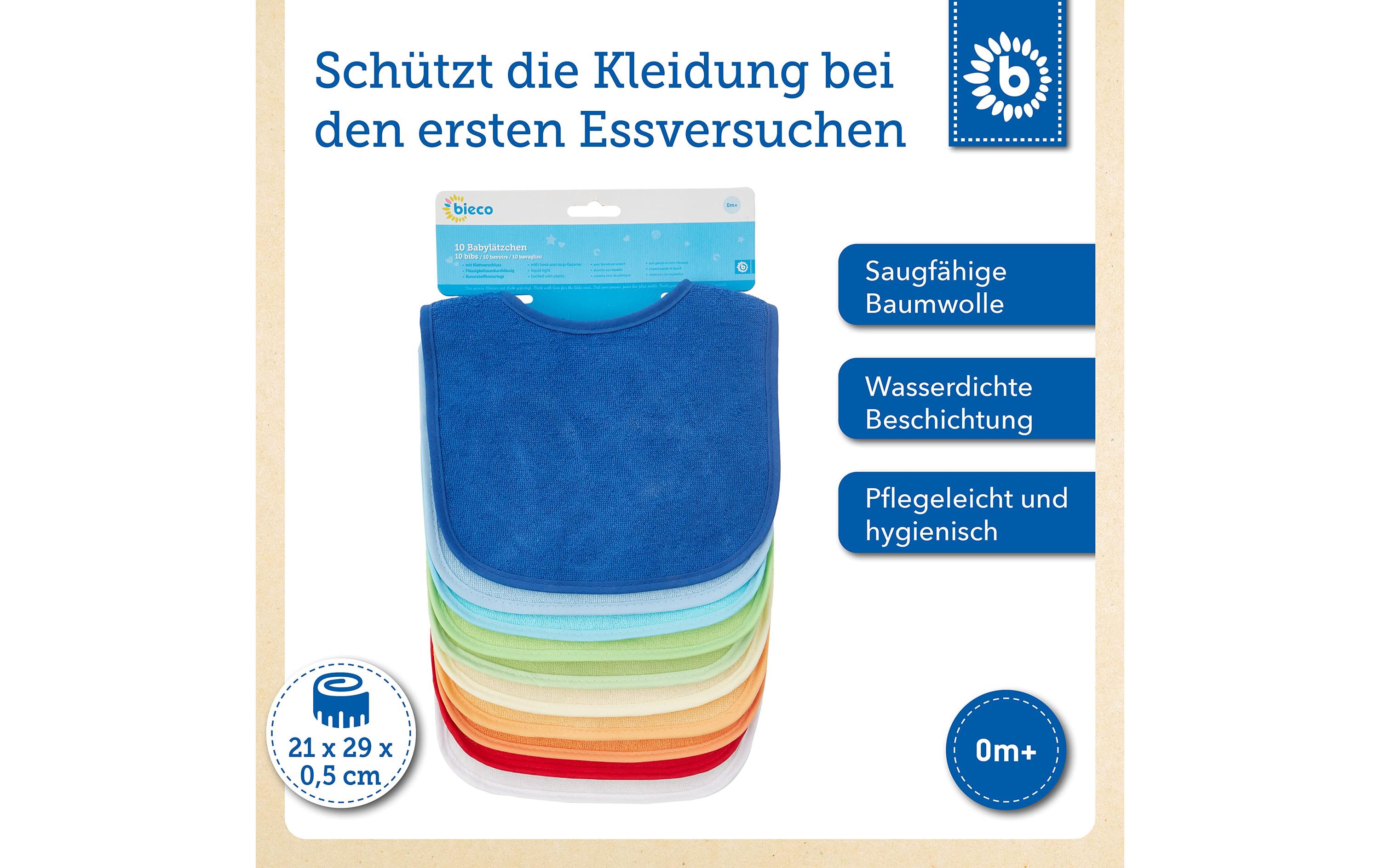 Lätzchen 10er-Set, Regenbogen 30 x 21 cmLätzchen-Set