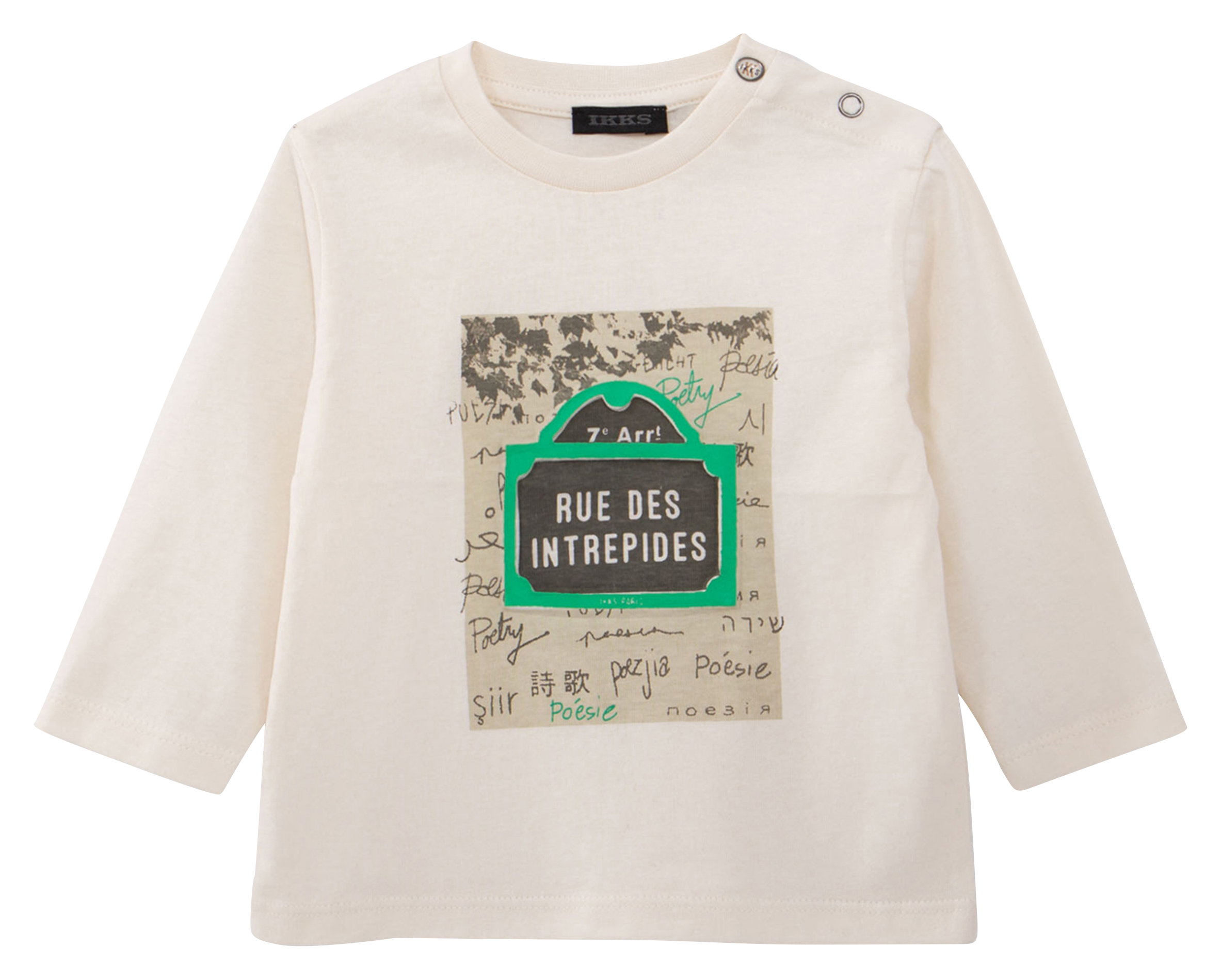 Tee-shirt manches longues imprimé en coton | Blanc