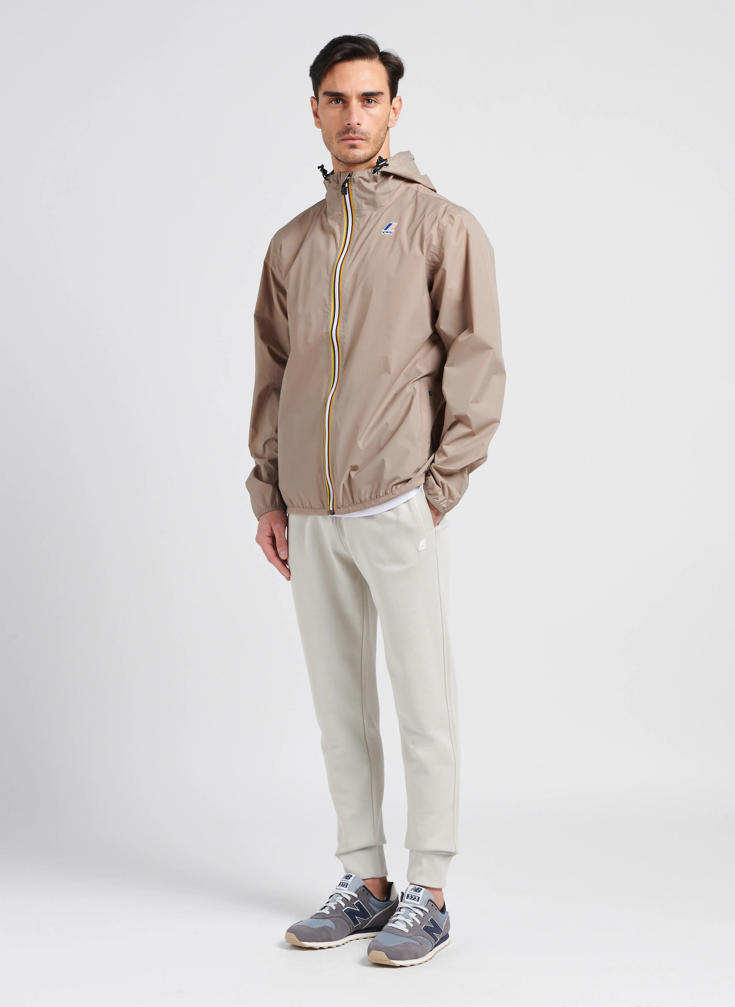 LE VRAI 3.0 CLAUDE - Coupe-vent droit à capuche | Beige