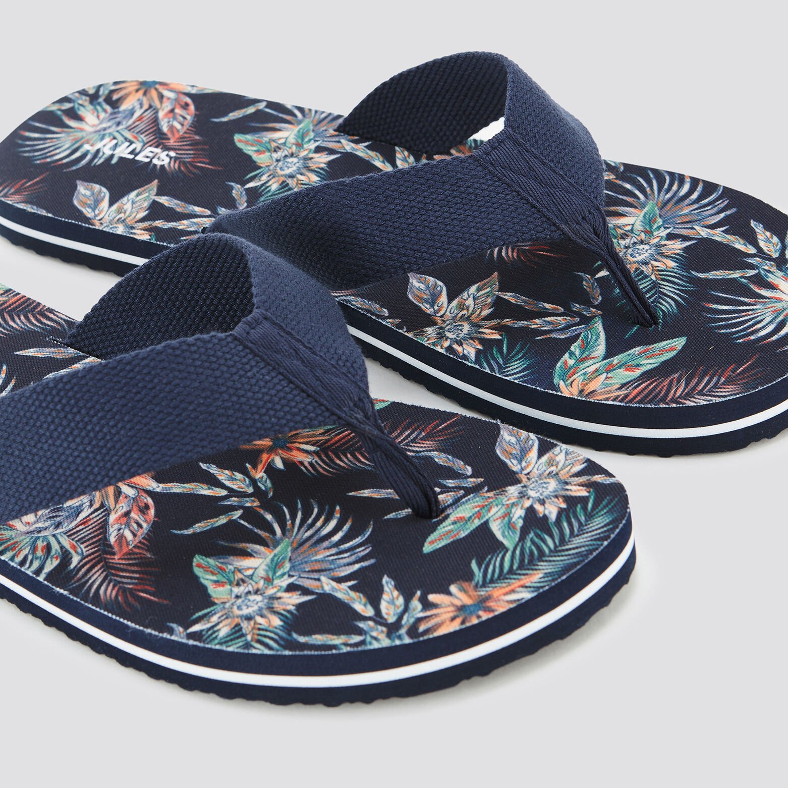 Tongs imprimé fantaisie Bleu foncé