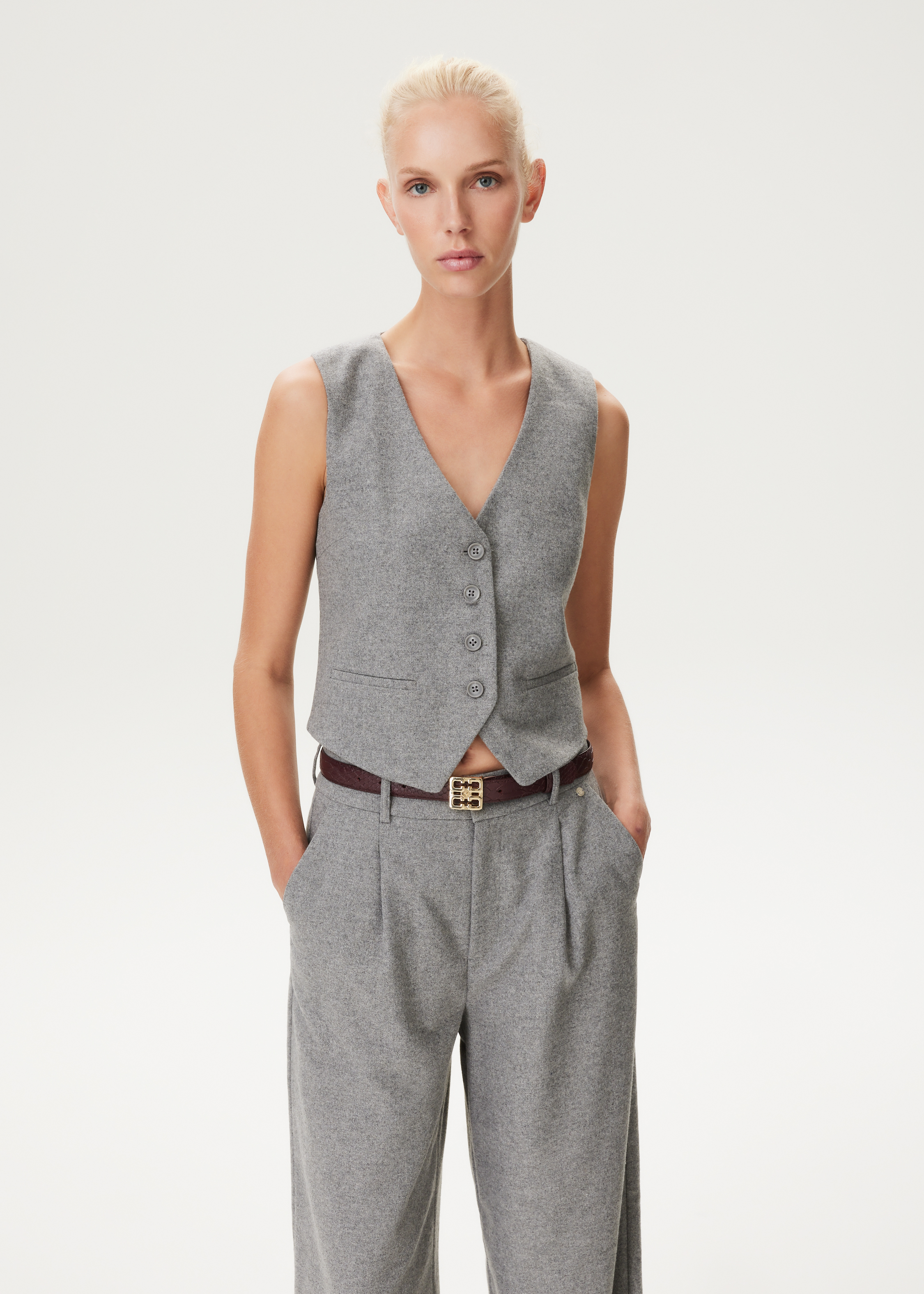 Gilet van wollenmix