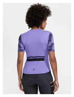 Maillot manches courtes vélo Craft Pro Gravel Violet Femme