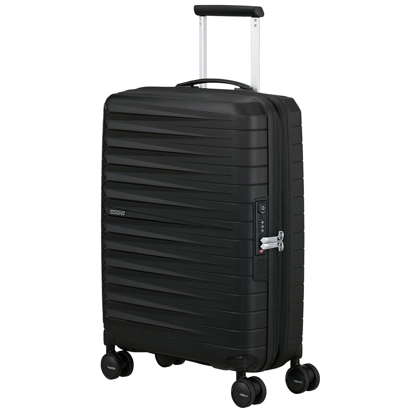 American Tourister Fastforward Spinner 55 EXP Flash Black