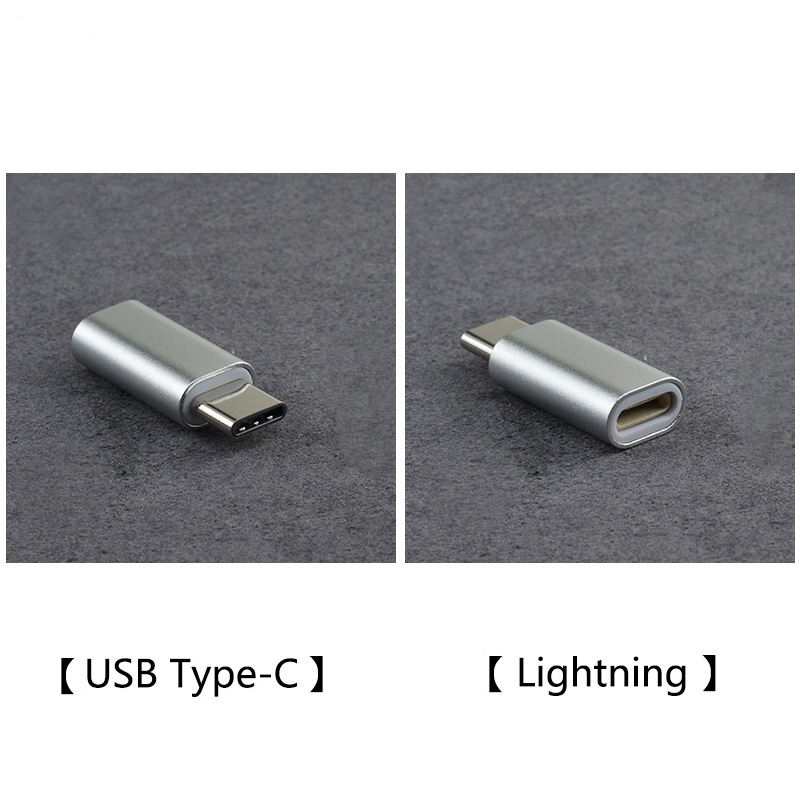 USB C auf Lightning Mini Konverter Adapter - Schwarz