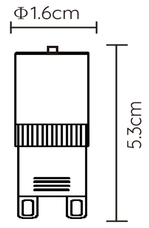 Lucide Bulb dimbare LED lamp 3.5W G9 wit