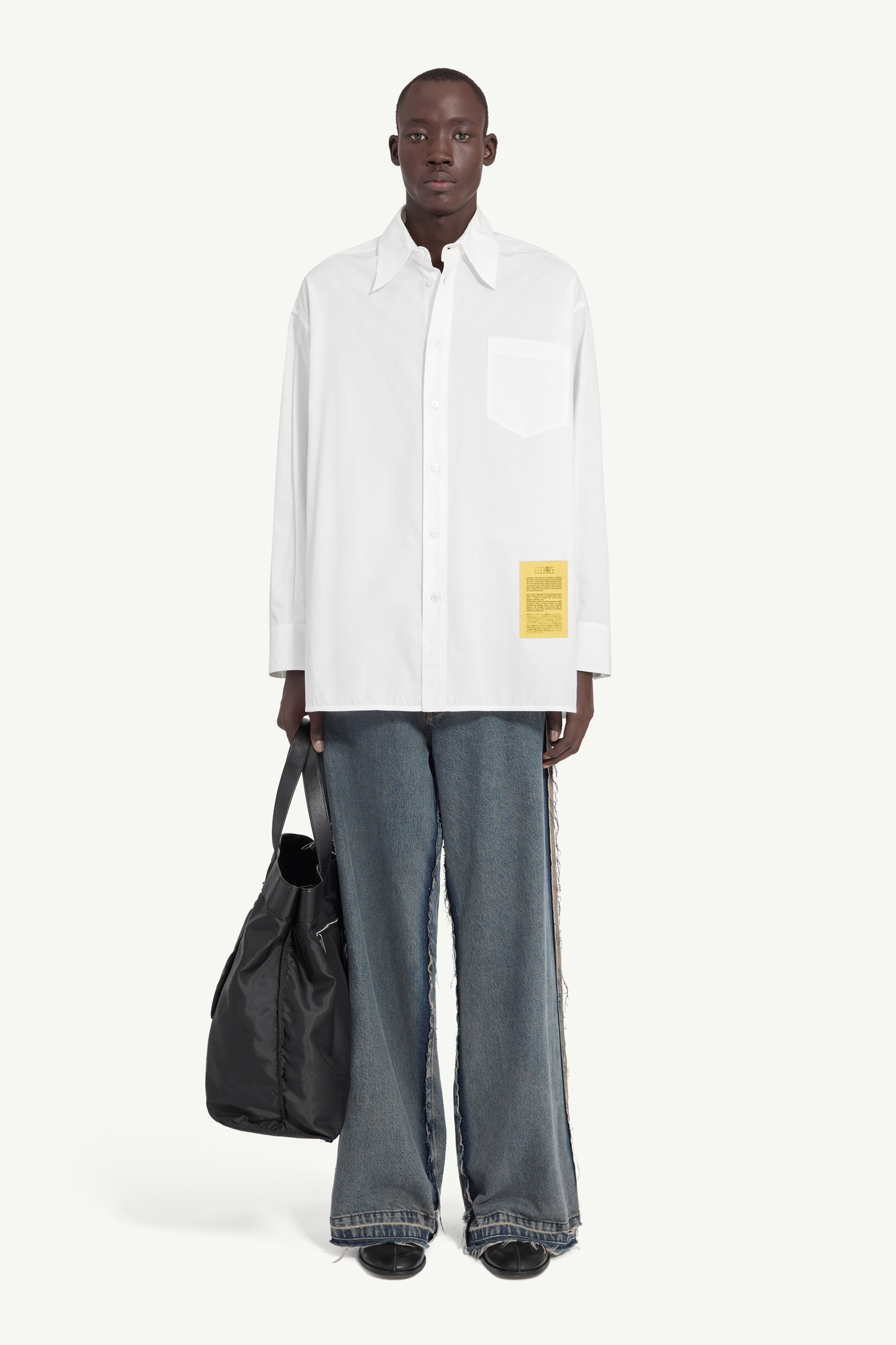 Chemise en popeline en coton pour homme | MM6