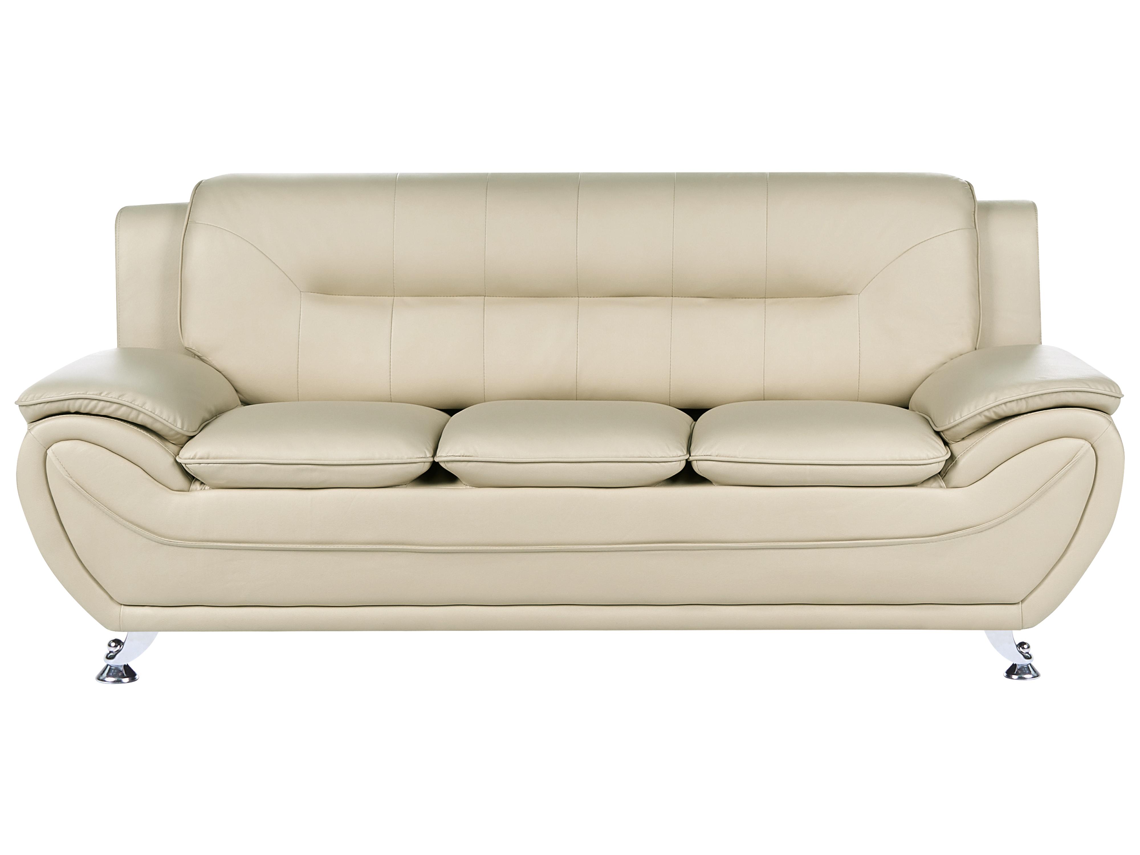 Bankenset 6-zits LEIRA Kunstleer Beige