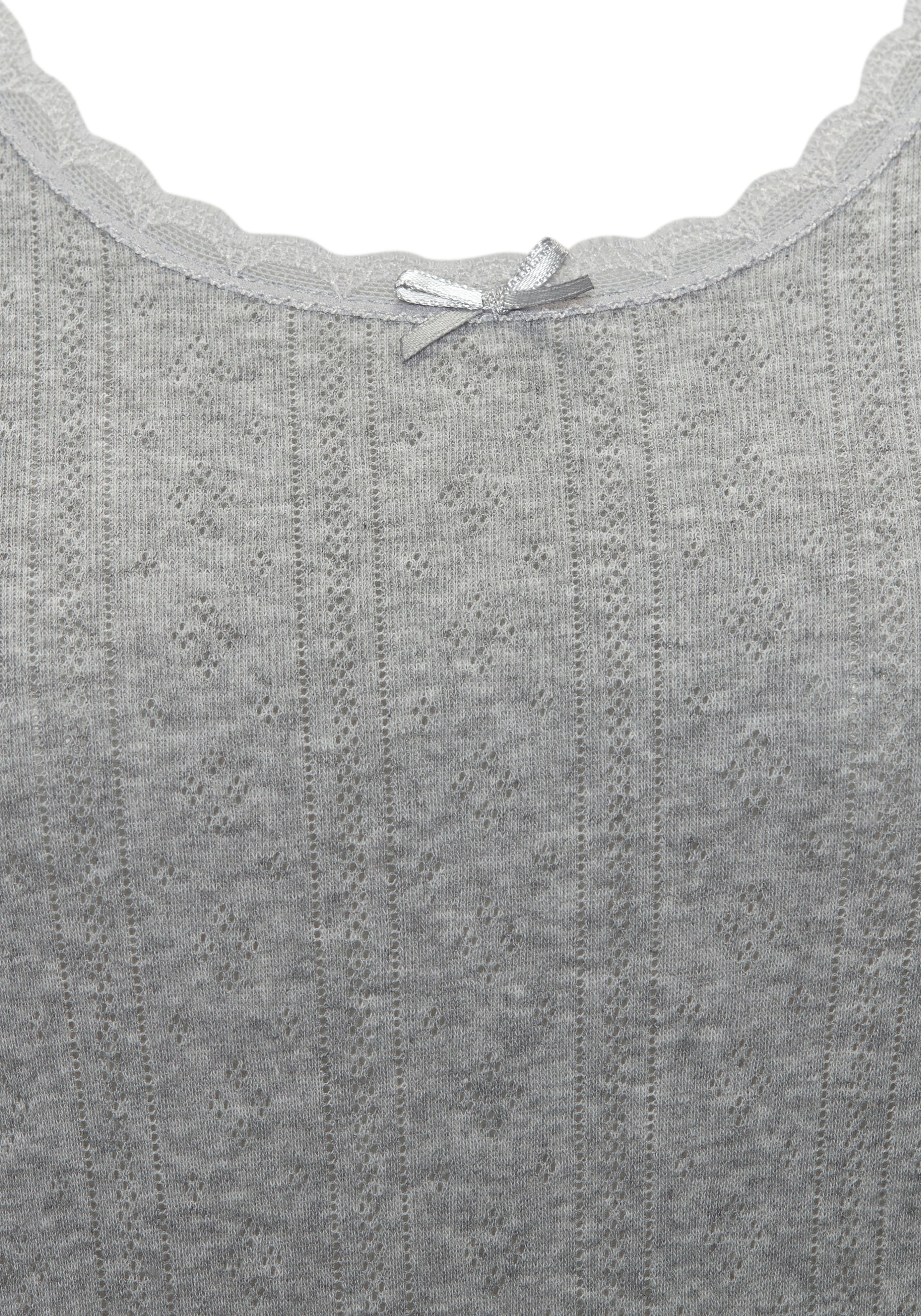 Vivance T-Shirt , aus weichem Pointelle-Strick mit Spitze