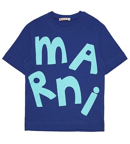 Marni T-Shirt - Blau m. Türkis