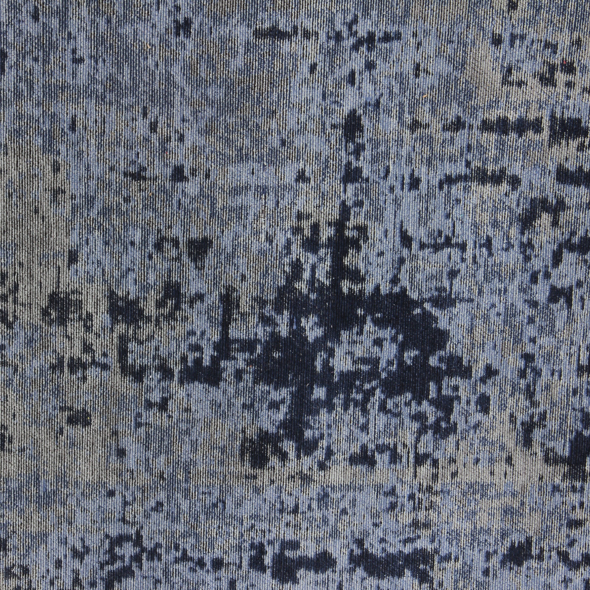 Teppich 'Woven', blau, cremeweiß, T 140 cm, B 200 cm von fischer's lagerhaus