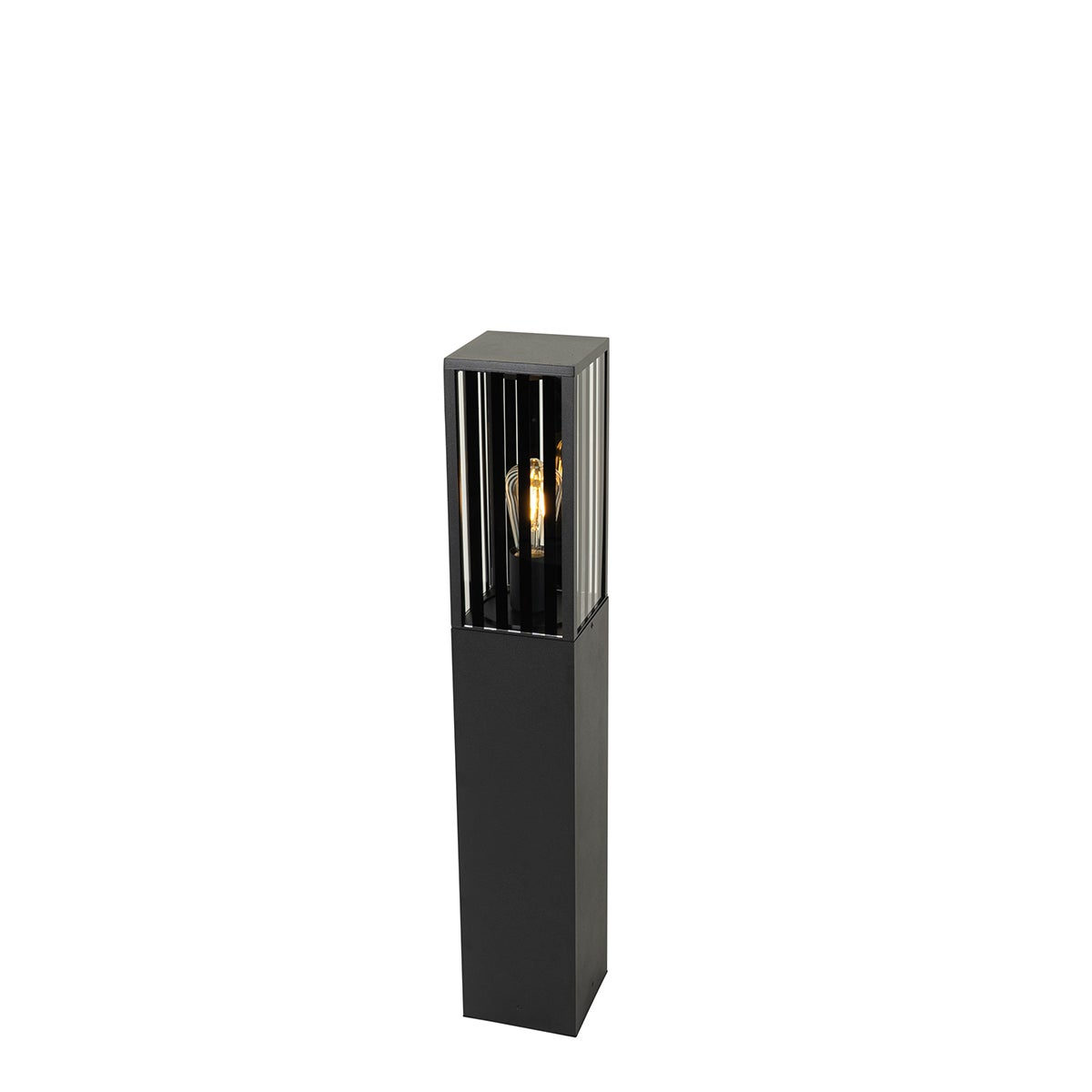 Moderne staande buitenlamp, zwart, 80 cm, IP44 - Dijon