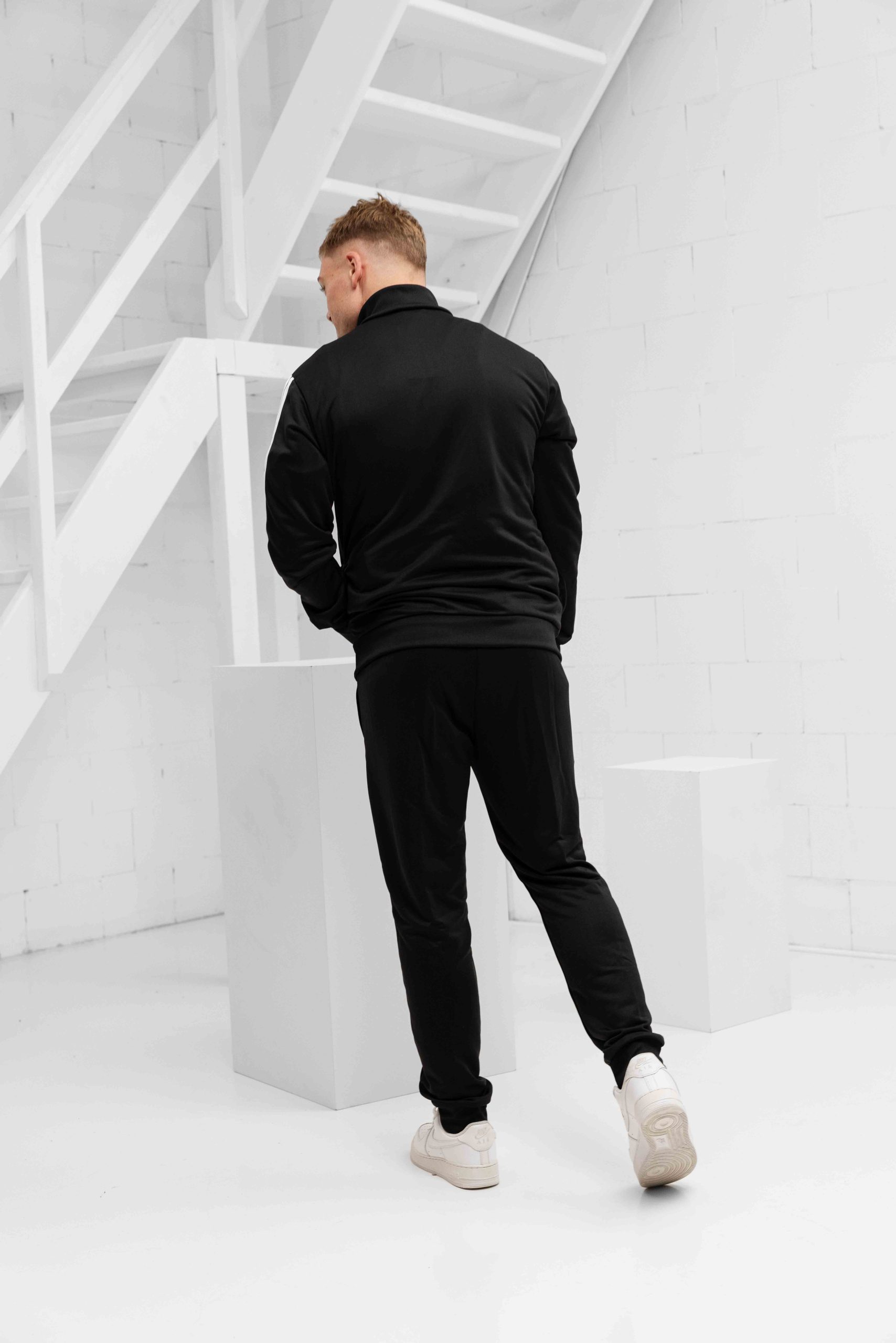 Adidas French Terry Trainingspak Heren Zwart
