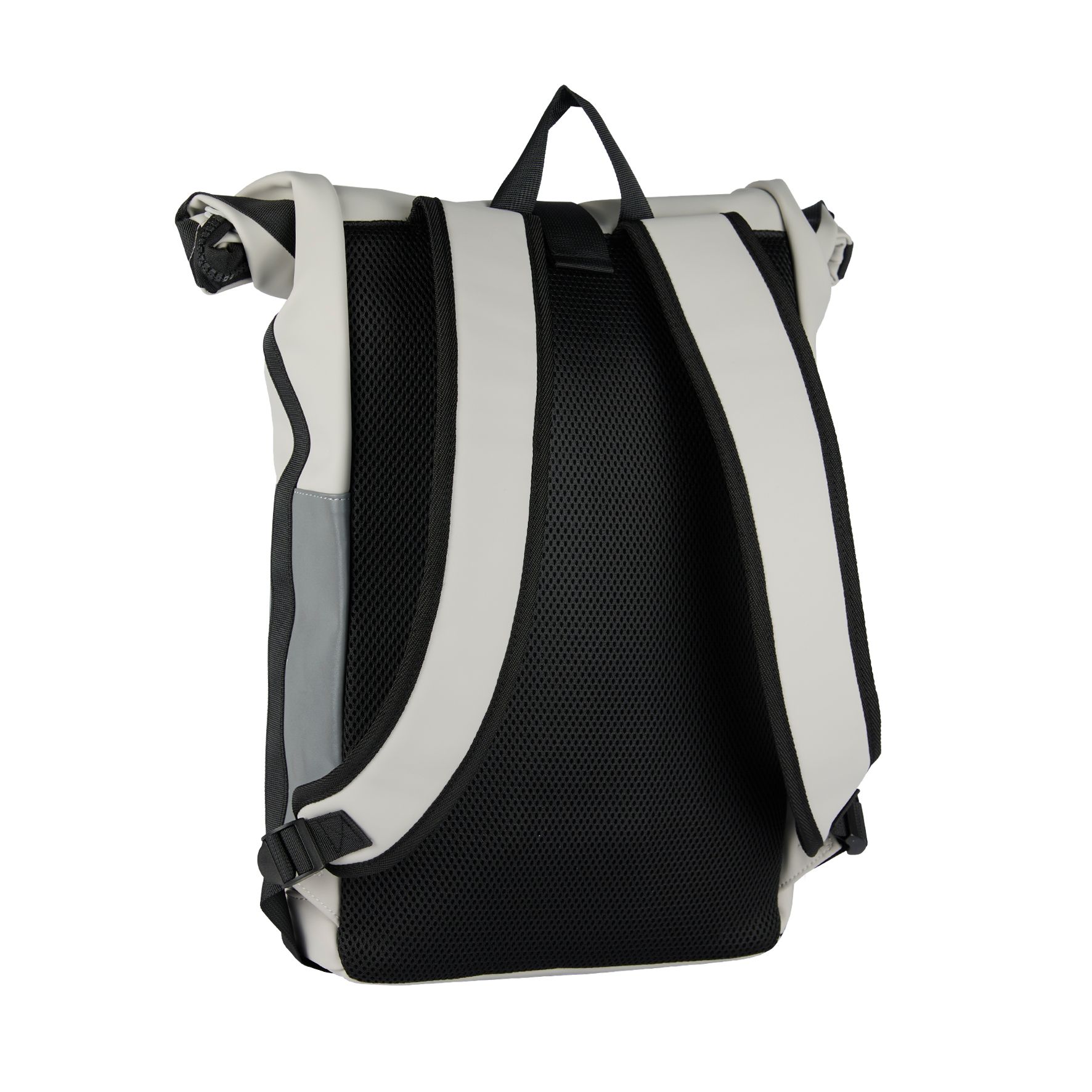 New Rebels Bowie New York Rolltop Backpack Reflective Part Light Grey
