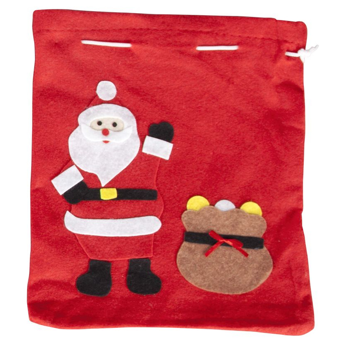 Nikolaussäckchen - Weihnachtsmann - ca. 23 x 25 cm - 1 Stück