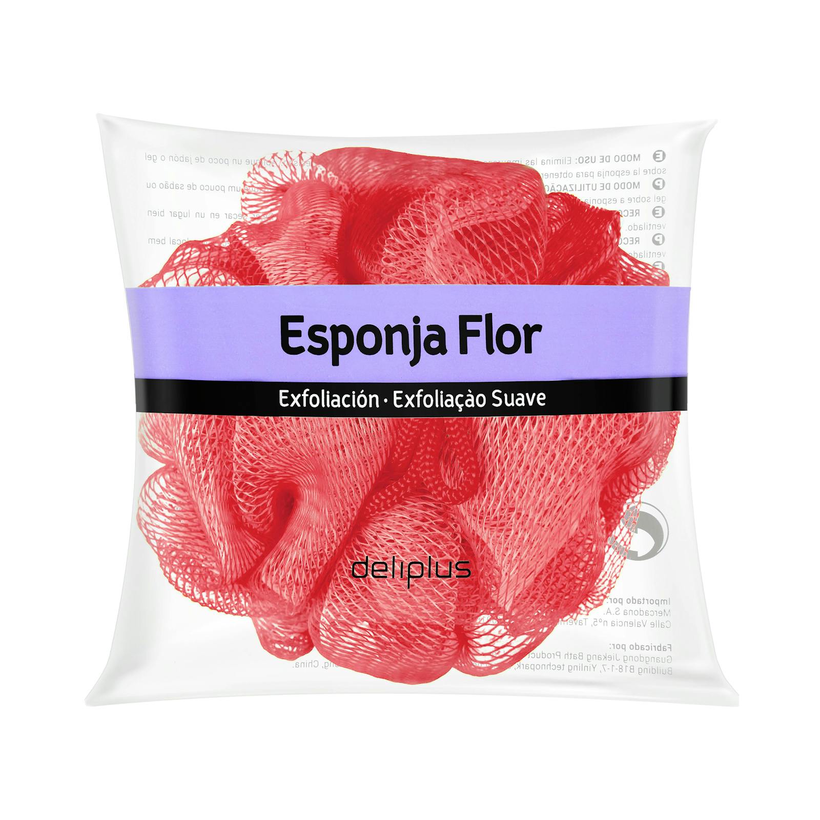 Éponge de bain aux fleurs Deliplus exfoliante douce
