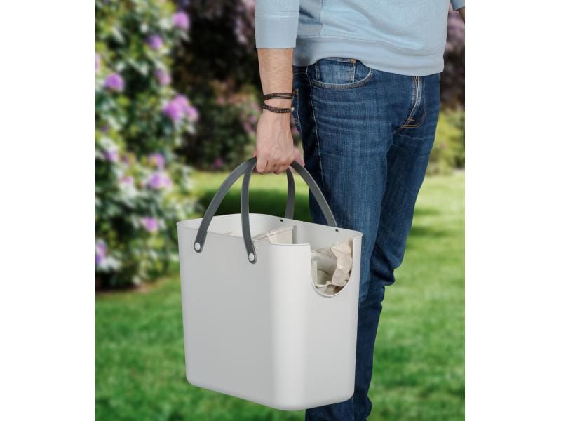Rotho Recyclingbehälter Albula 25 l, Mistletoe Weiss Weisses