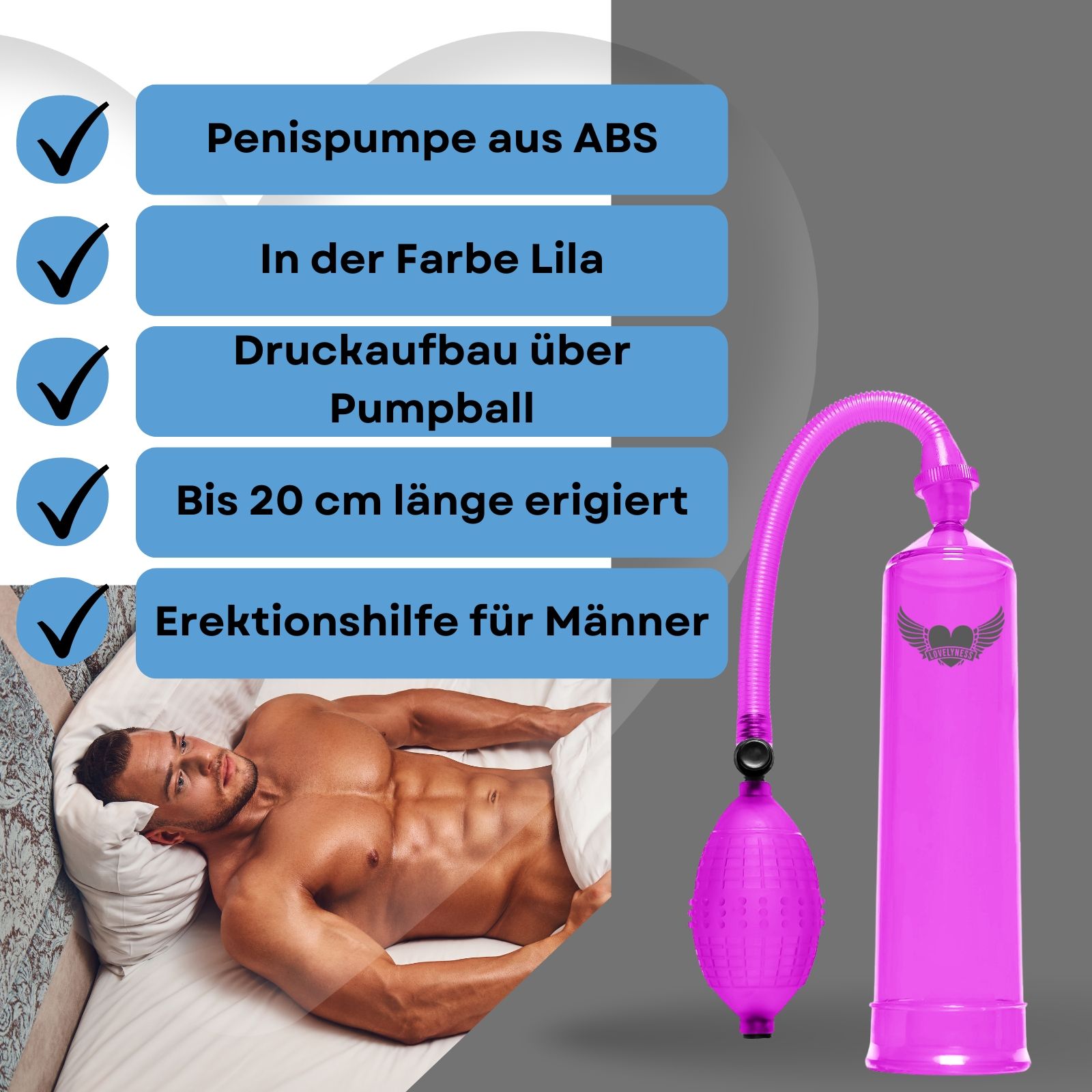 Lovelyness - Penispumpe mit Pumpball
