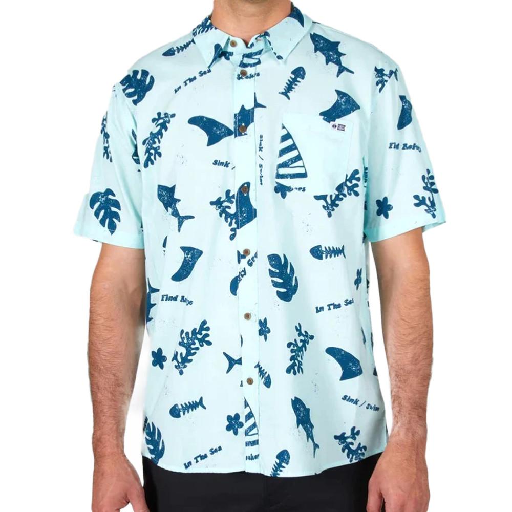 Salty Crew Chemisette Manches Courtes Bleu Homme Salty Crew Twisted Tides