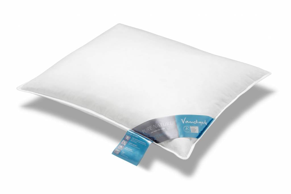 Pure Nature Hoofdkussen Stevig | Wit | Dons