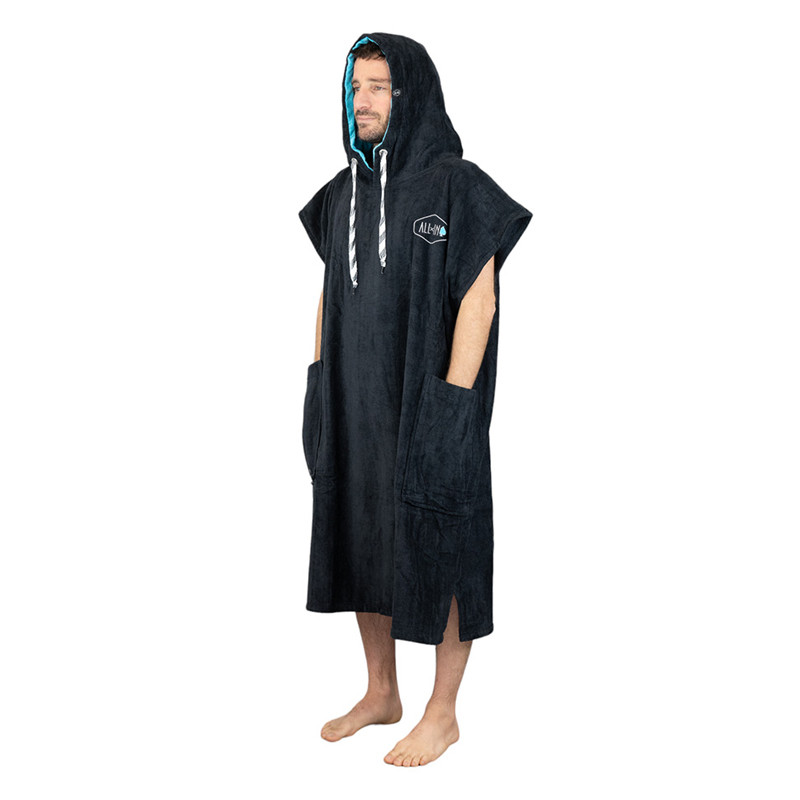 Poncho all-in flash noir turquoise