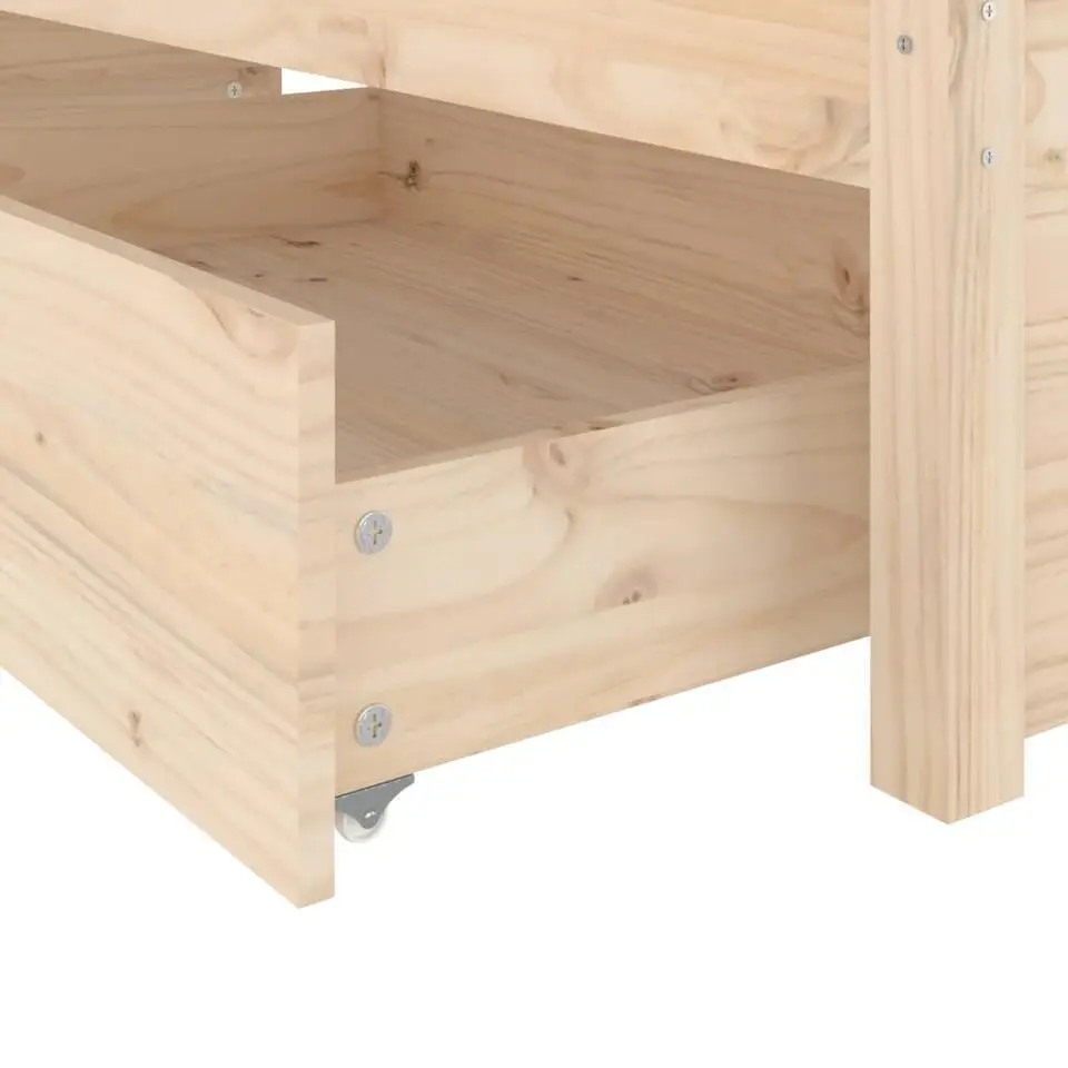 vidaXL - Bed frame met lades - Naturel - Massief grenenhout - 180x200 cm