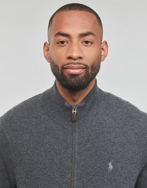 Polo Ralph Lauren - GILET ZIPPE EN LAINE Gris / China