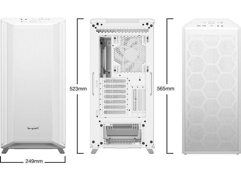 be quiet! PC-Gehäuse Dark Base 701 Weiss Gaming-Gehäuse im Full-Mesh-Design