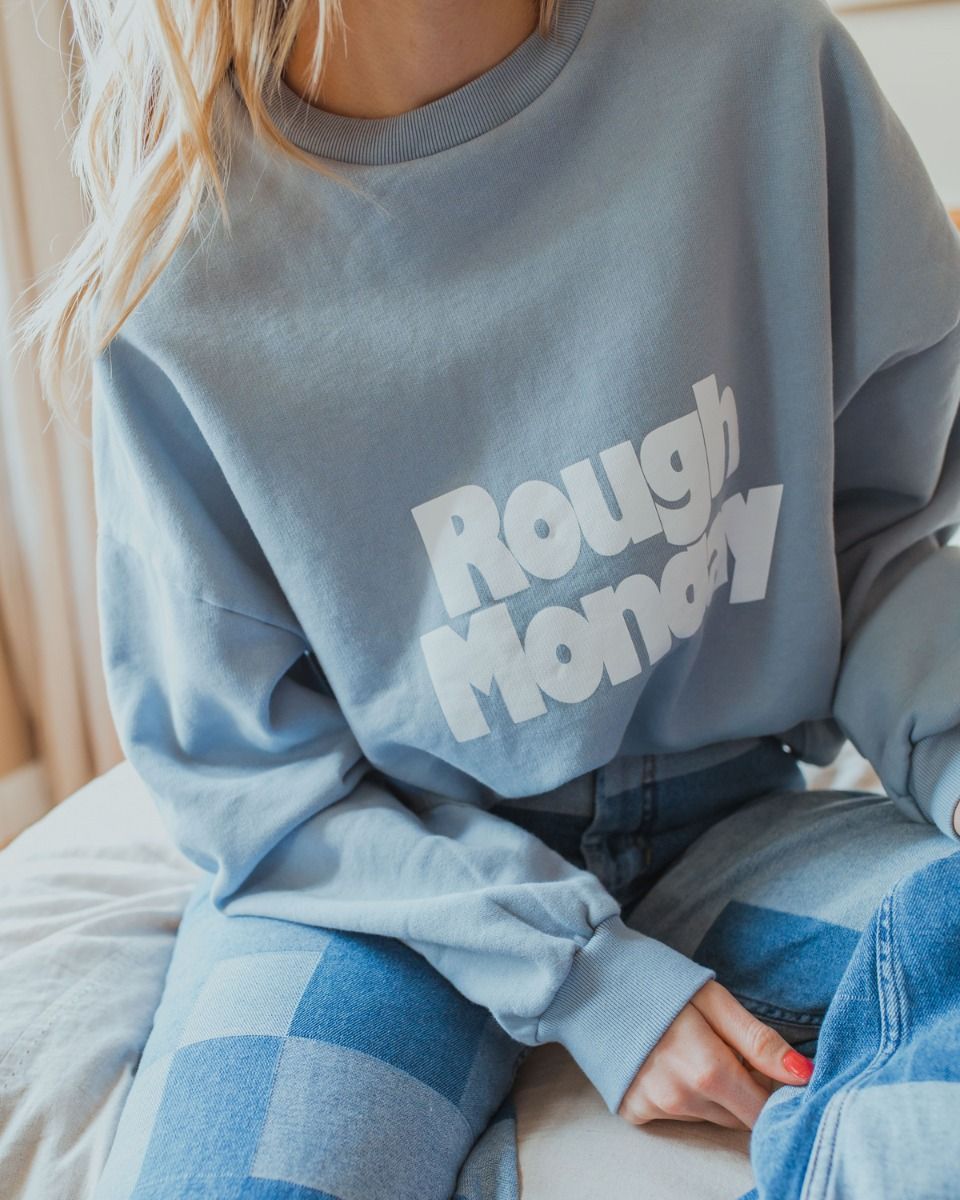 Rough Studios Rough Monday Sweater Lichtblauw Damessweater