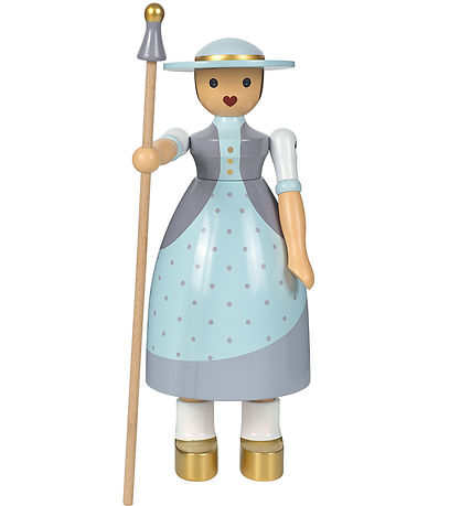 Kay Bojesen Holzfigure - Hyrdinden - 18 cm - Lila/Grün