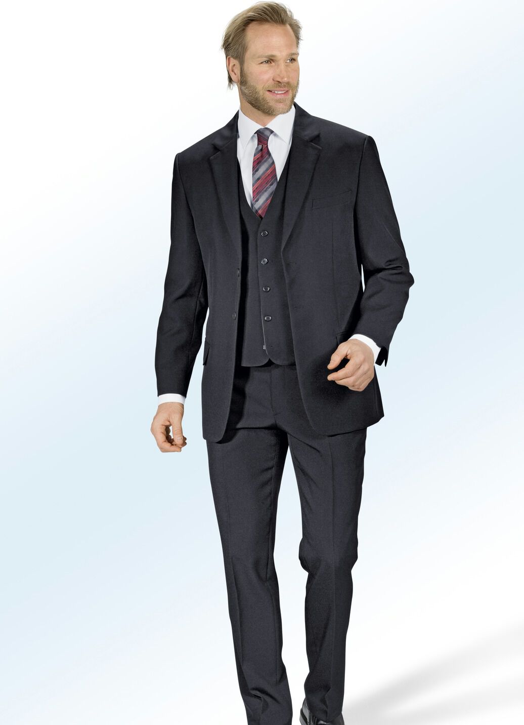 Anzug, mit Wendegilet und zwei Hosen