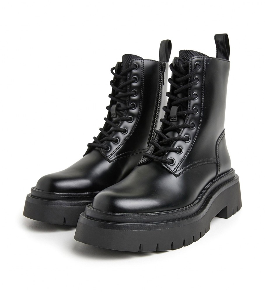 Botas pretas de cano curto Pepe Jeans Queen Bass