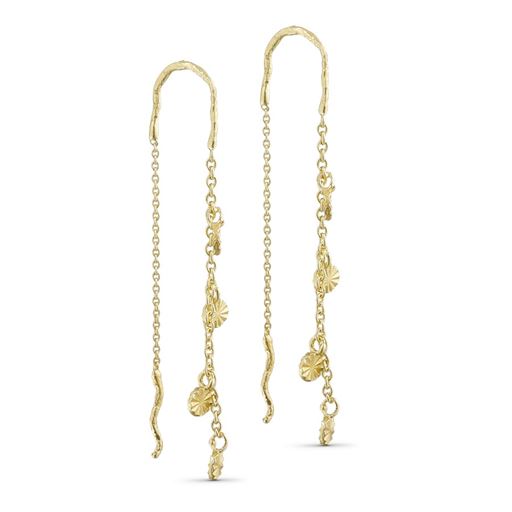 Pure By Nat Kæde Øreringe, Goldplated