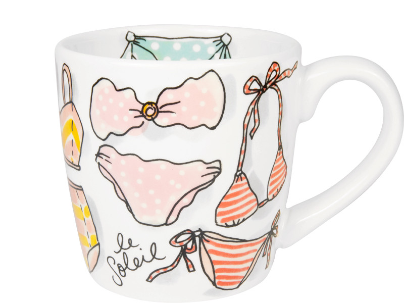 Cappuccinobeker 0,5l La Plage Bikini