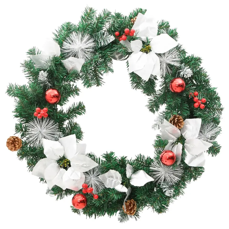 vidaXL - Kerstkrans - Green & white