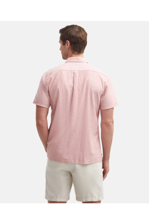 Chemise manches courtes barbour nelson s/s summer pi55 pink clay