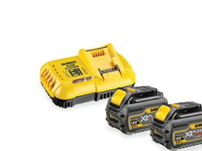 DeWALT DCB118T2-QW, Batterioplader, Lithium-Ion (Li-Ion), DeWalt, Sort, Gul, Lithium-Ion (Li-Ion), 2 stk