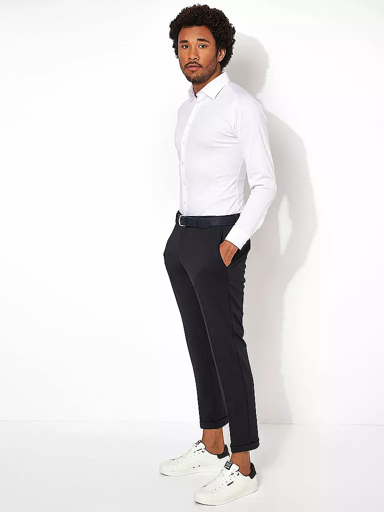 DESOTO Jerseyhemd Slim Fit weiss