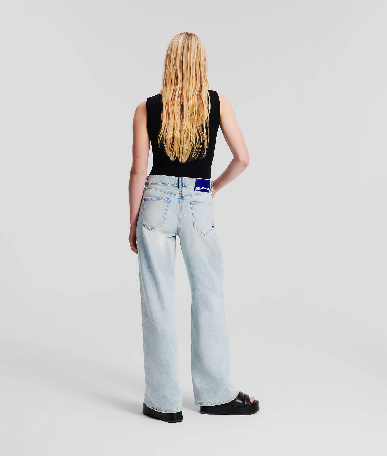 JEAN TAILLE MI-HAUTE DÉCONTRACTÉ KLJ