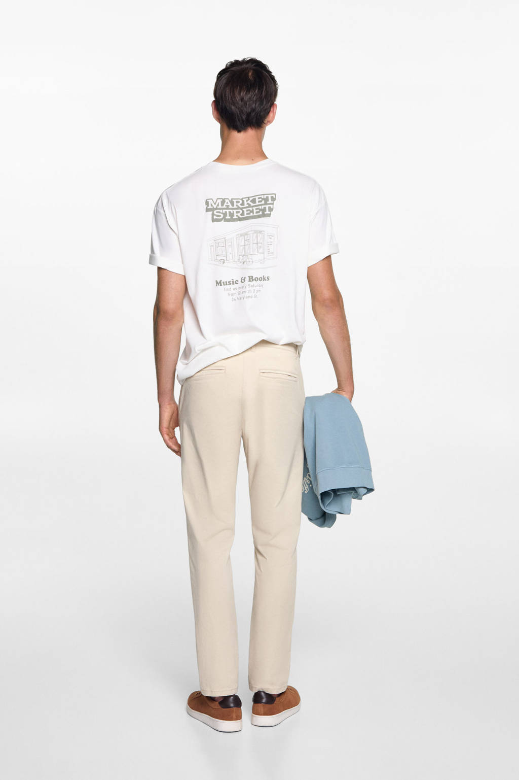 MANGO TEEN broek naturel wit