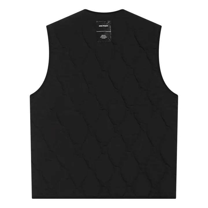 Norse Projects Veste Sans Manches Peter Waxed | Noir