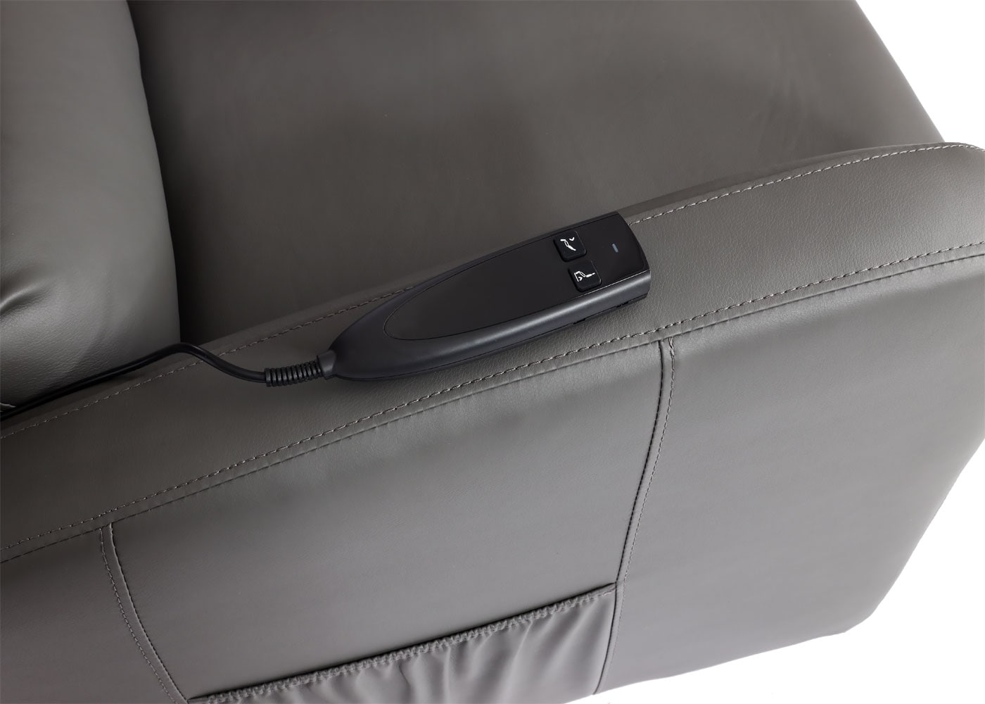 Fernsehsessel MCW-K62, Sessel Relaxsessel TV-Sessel Liege, Liegefunktion Aufstehhilfe, Metall Kunstleder ~ grau