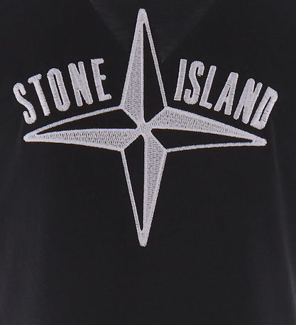 Stone Island T-Shirt - Schwarz m. Weiß