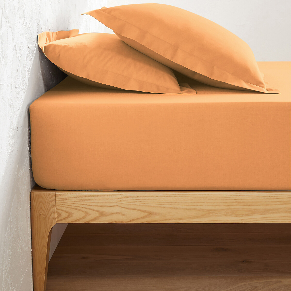 LA REDOUTE INTERIEURS<br>Lençol de algodão liso com elástico, dobrável, 32 cm, Scenario
