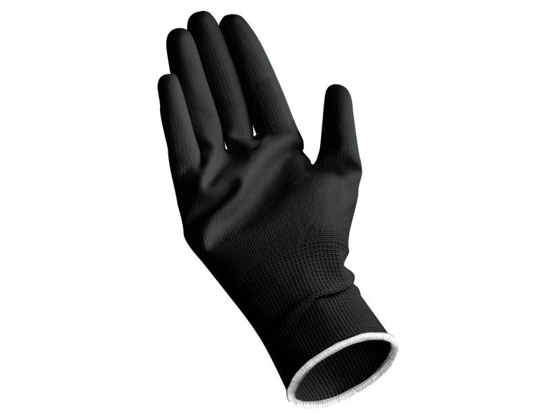 Kraftwerk Mechanikerhandschuh 7905L PU L, Schwarz, 12 Stück Arbeitshandschuhe